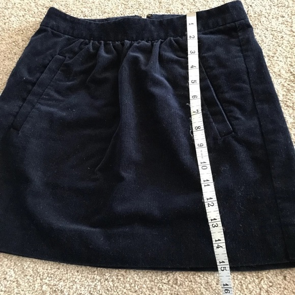 J.Crew Navy blue corduroy skirt size 00 - Picture 4 of 5
